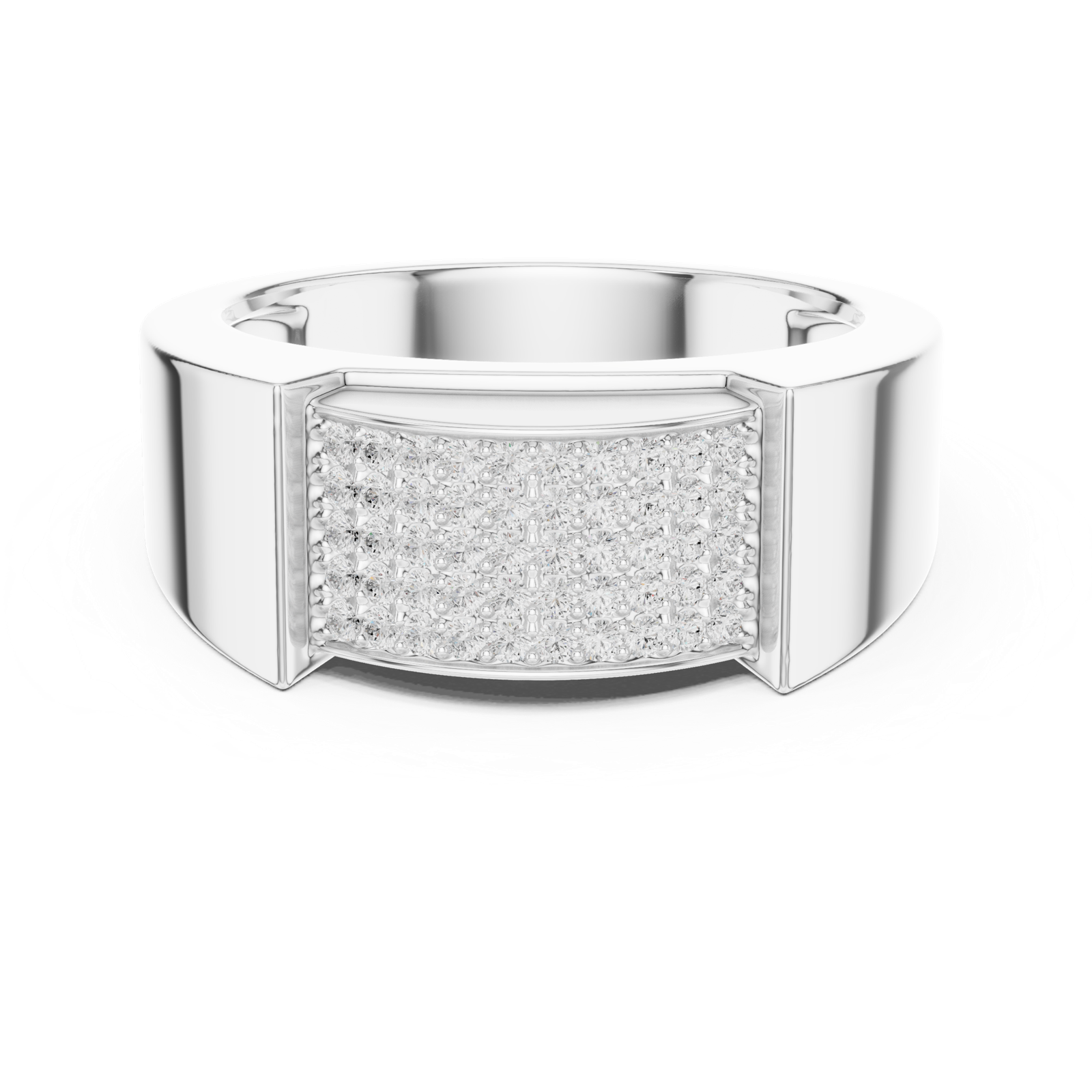 Gold Ring SBMR(49), White Gold, view 4