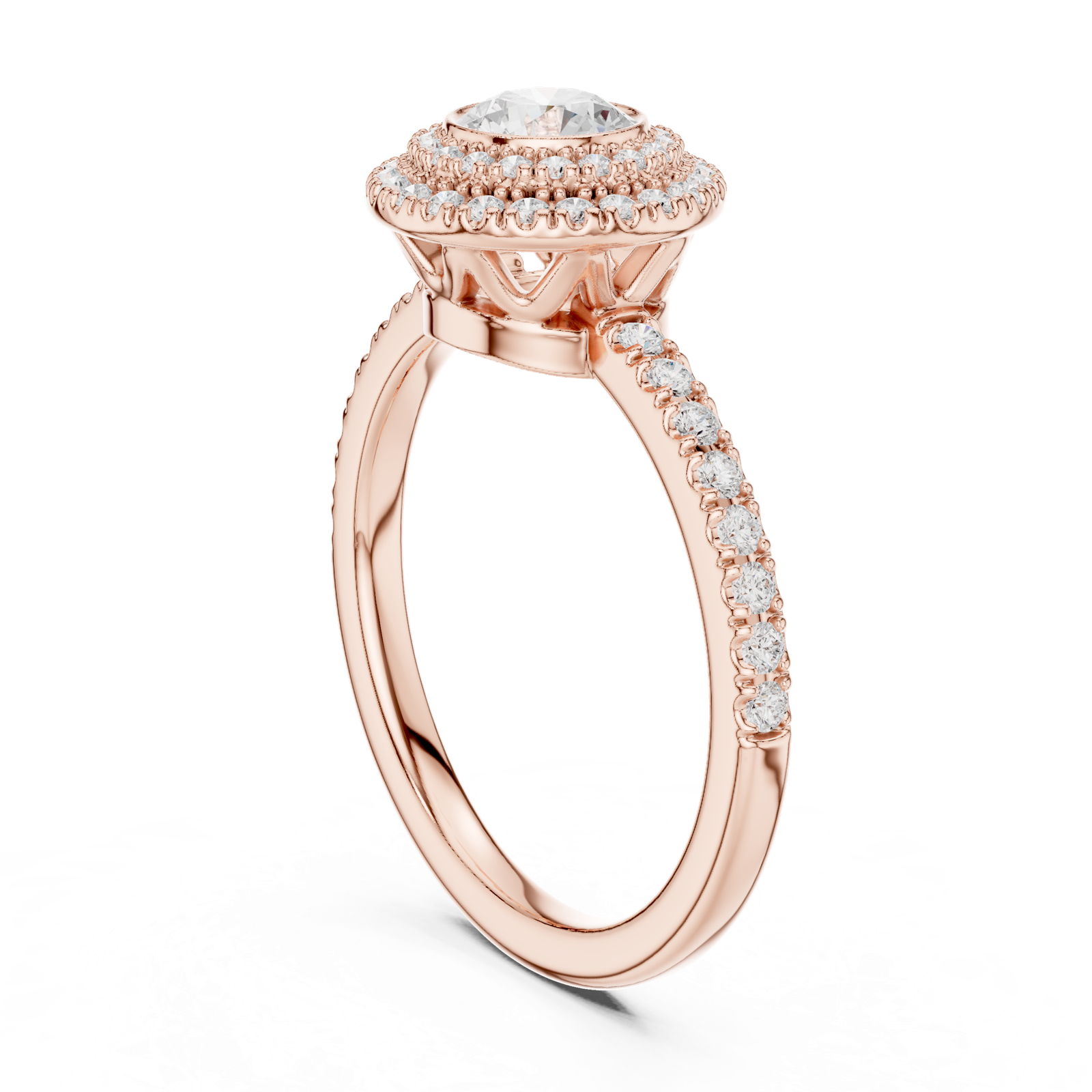 Gold Ring LR-0246, Rose Gold, view 1