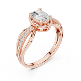 Gold Ring DDLR-523, Rose Gold, view 2