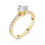 Gold Ring HLR-47, Yellow Gold, view 2