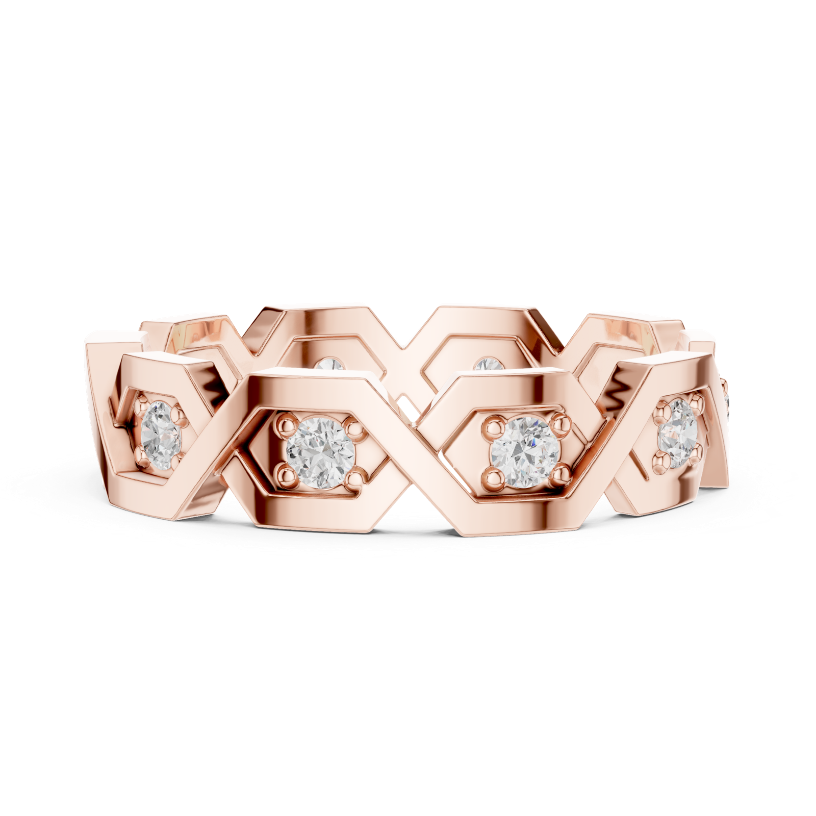 Gold Ring L22-R6, Rose Gold, view 3