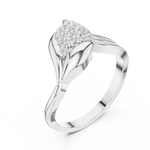 Gold Ring DDLR-664, White Gold, view 2