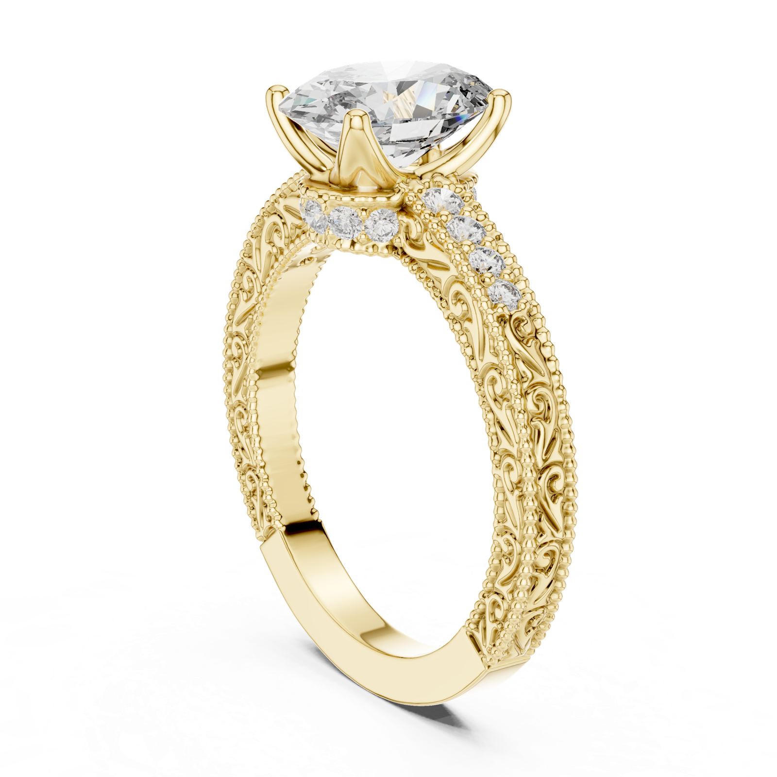 Gold Ring DDLR-166, Yellow Gold