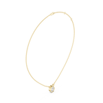 Gold Jewelry DDPS-001, Pear center stone, Yellow Gold, view 1