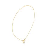Gold Jewelry DDPS-001, Pear center stone, Yellow Gold, view 1