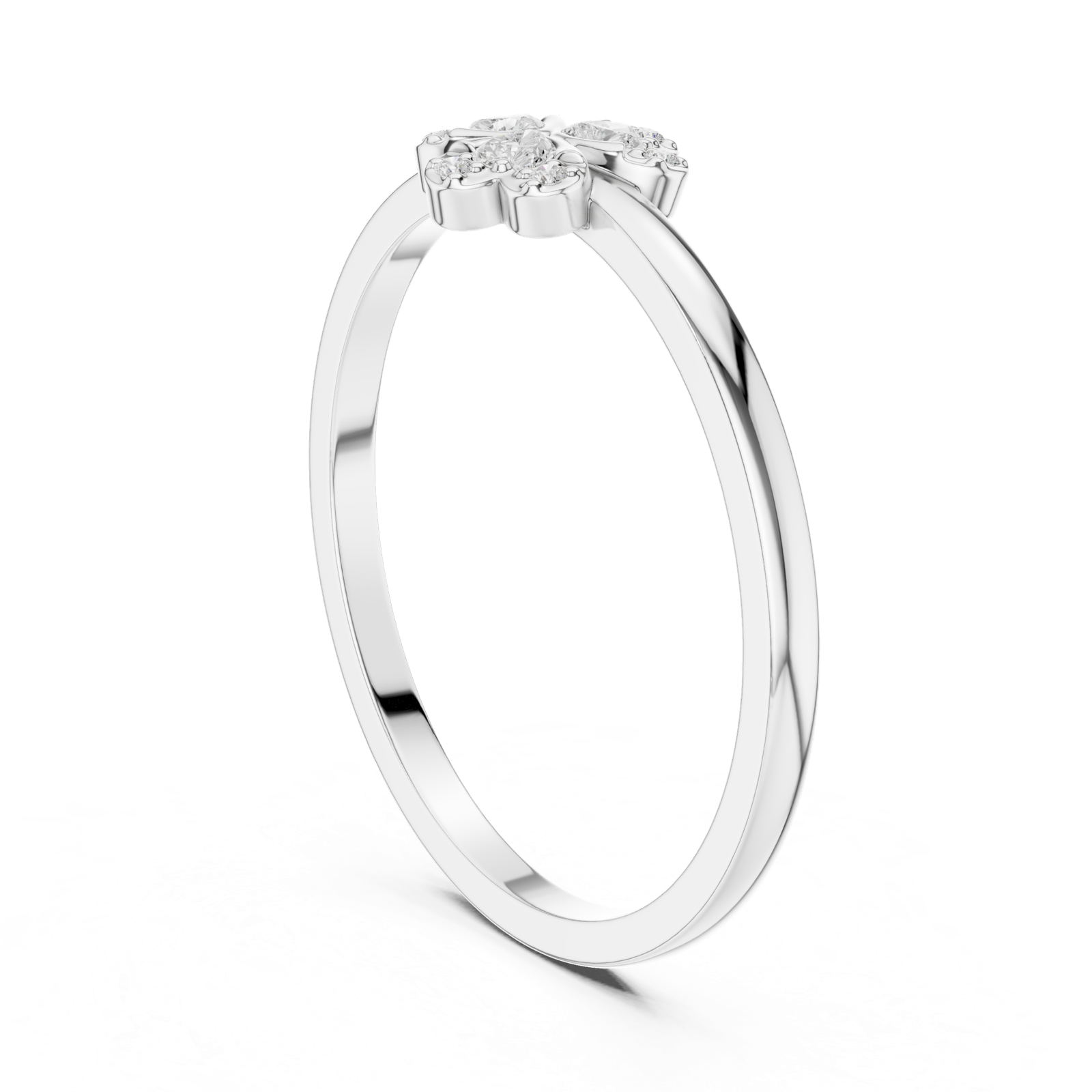 Gold Ring DDLR-812, White Gold, view 1