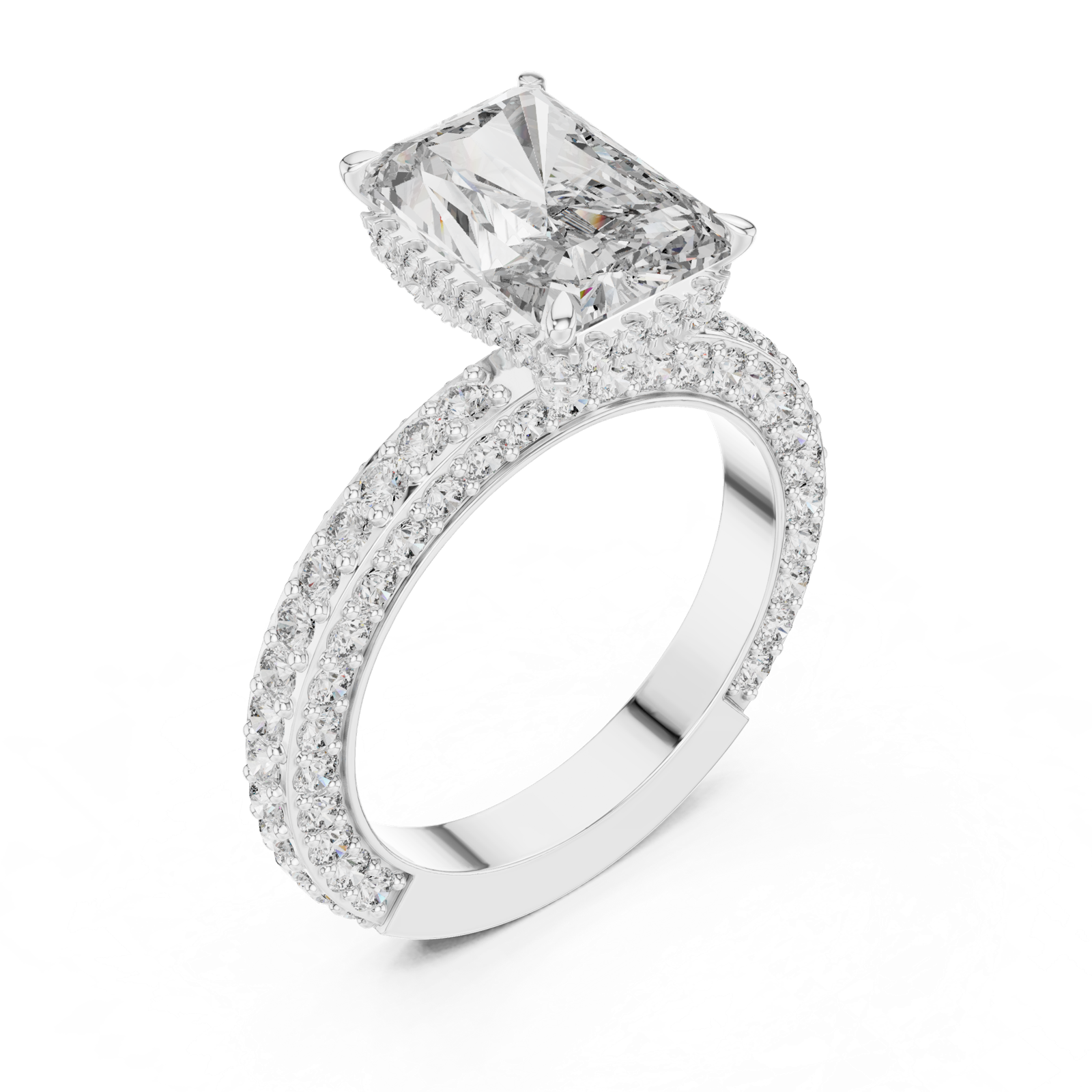 Gold Pendant 9-10036L_SS4, White Gold, view 2
