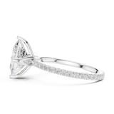Gold Jewelry L36-16, Princess center stone, White Gold, view 3