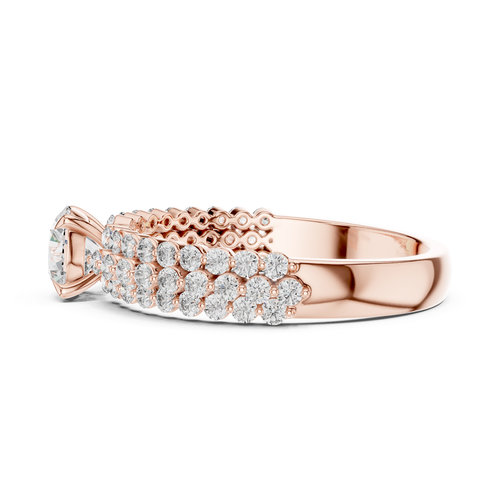 Gold Ring DDLR-005, Rose Gold, view 3