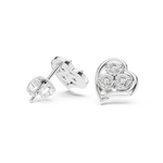 Gold Earrings 9-10006E, White Gold, view 1