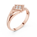 Gold Ring DR-6290, Rose Gold, view 2