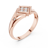Gold Ring DR-6290, Rose Gold, view 2