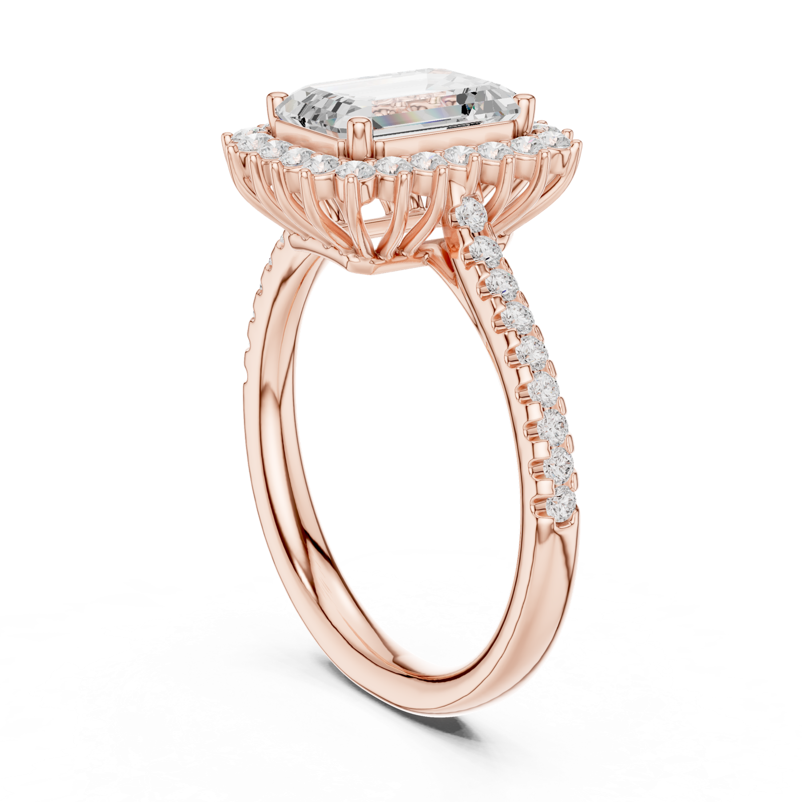 Gold Ring DDLR-731, Rose Gold, view 1