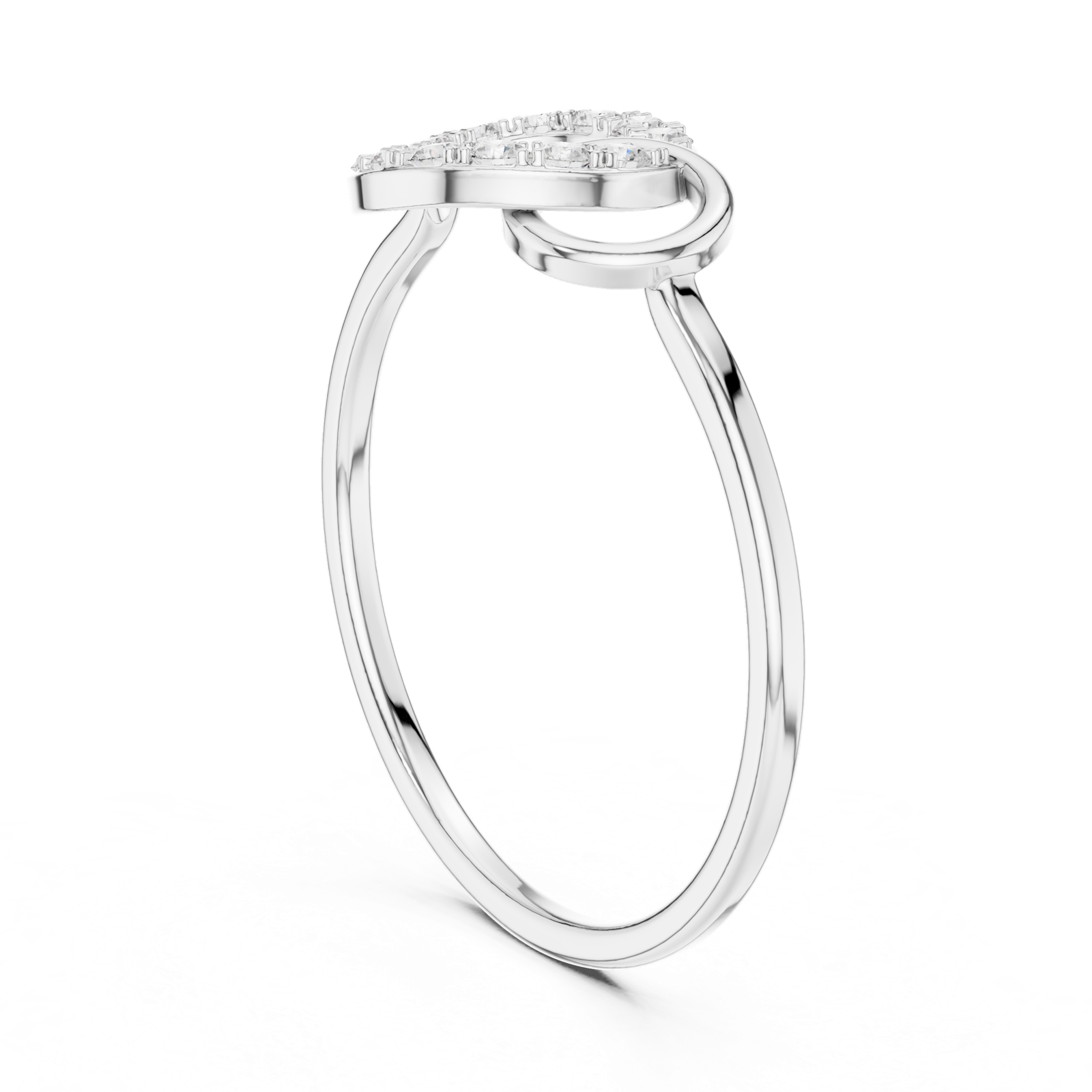 Gold Ring HLR-201, White Gold