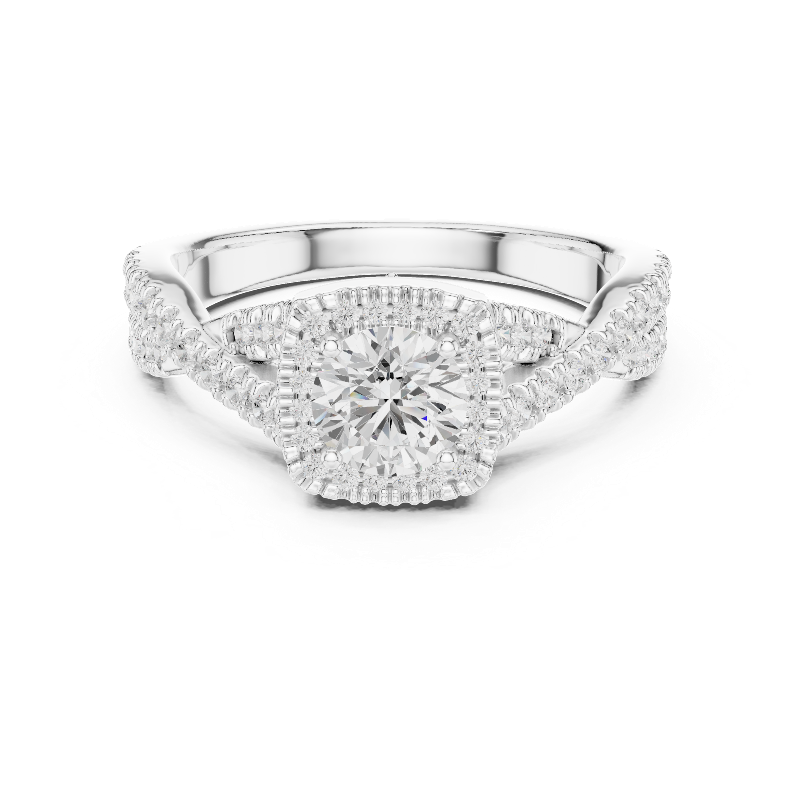 Gold Ring LR-0247, White Gold