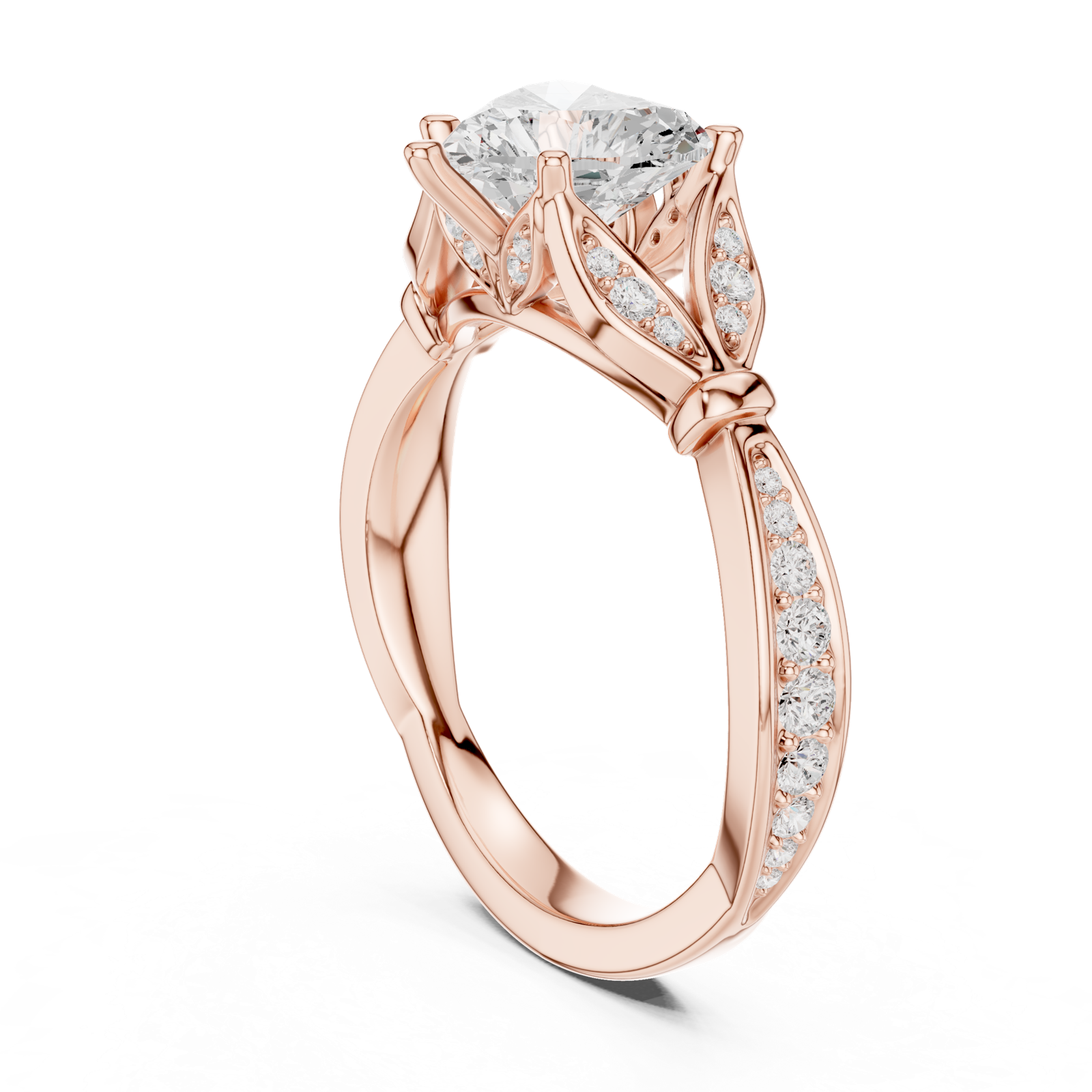Gold Ring DDLR-934, Rose Gold, view 1