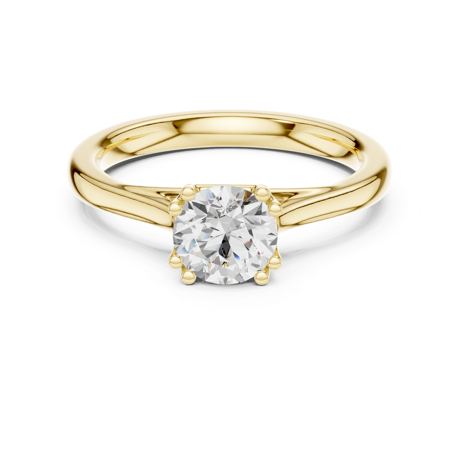 Gold Ring DDLR-550, Yellow Gold, view 4