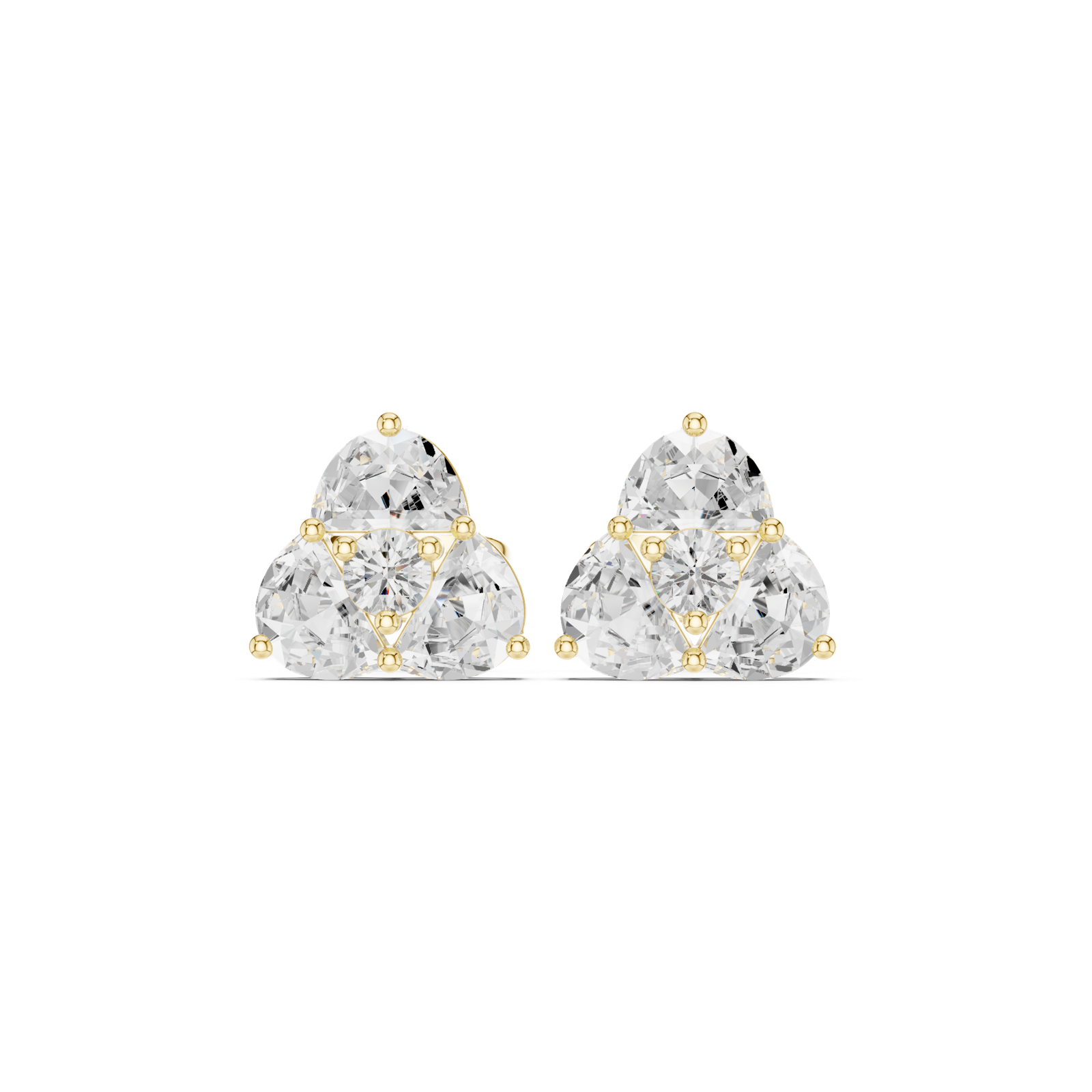 Gold Earrings APS-02-E, Yellow Gold