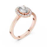 Gold Ring ALR-115, Rose Gold, view 2