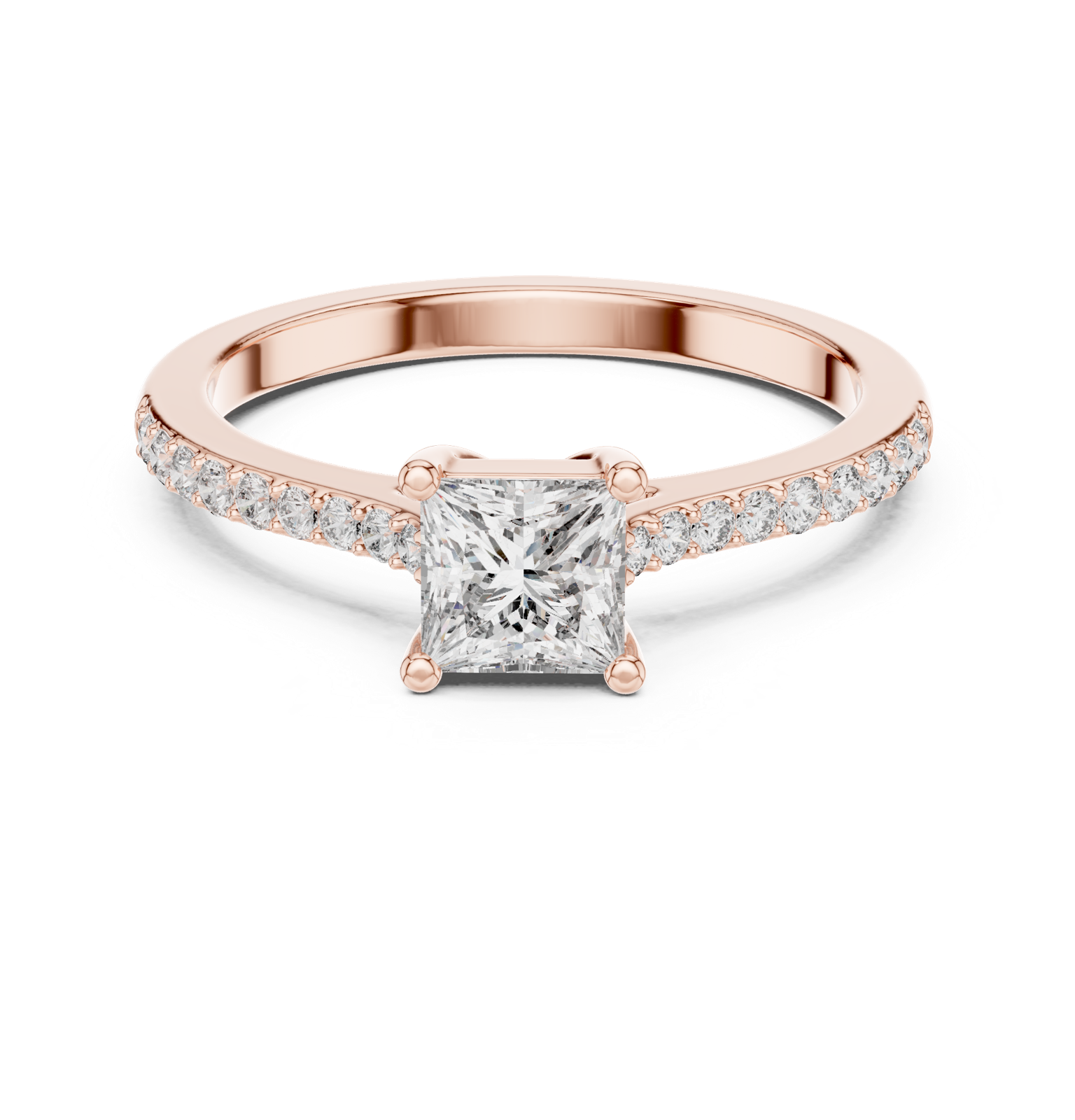 Gold Ring L28-111, Rose Gold, view 4