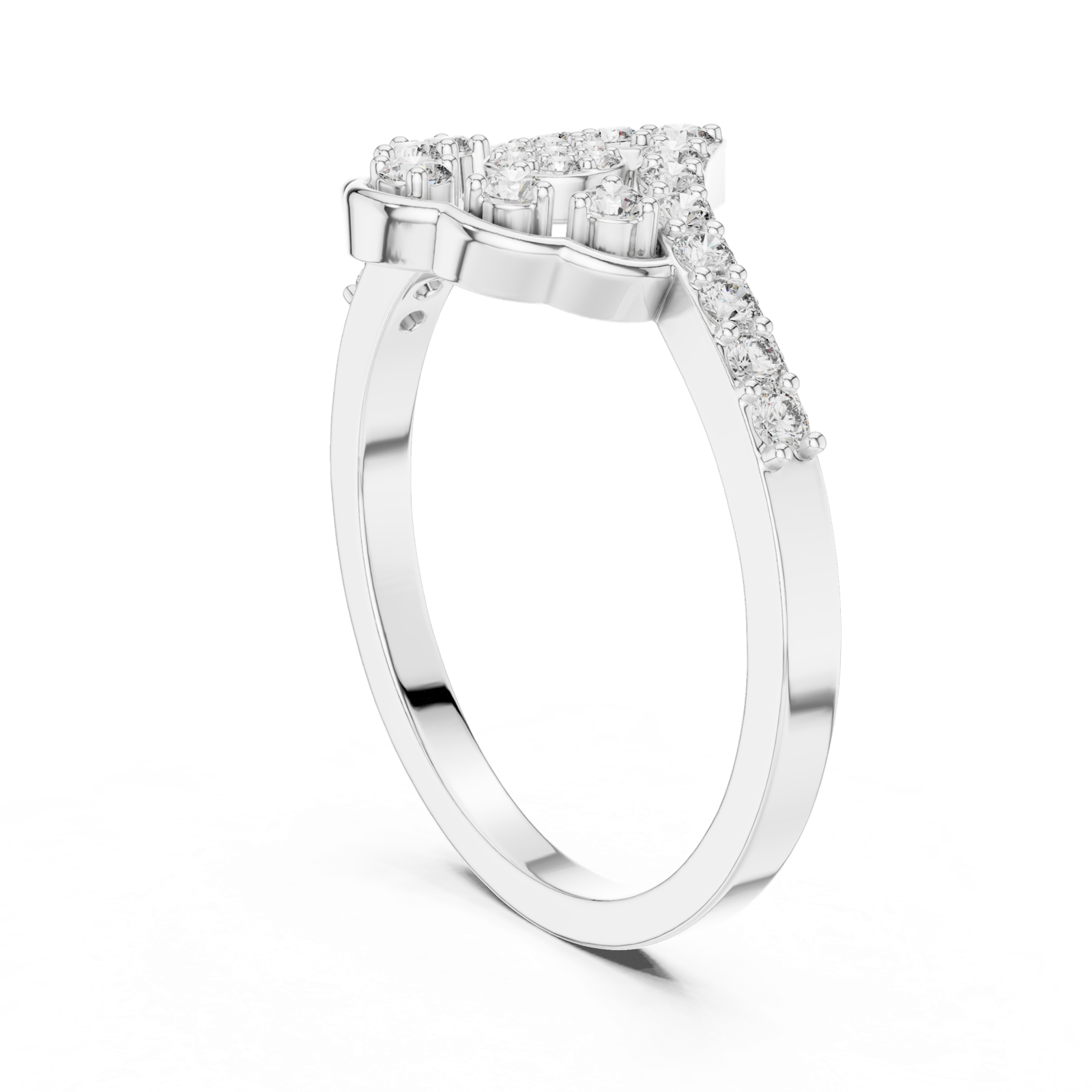 Gold Ring ALR-164, White Gold