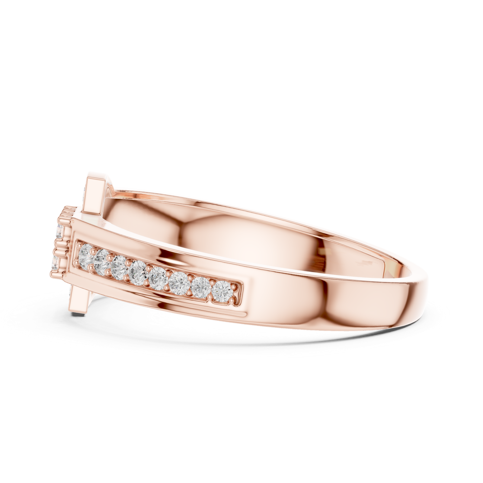 Gold Ring LR-01 (39), Rose Gold, view 3