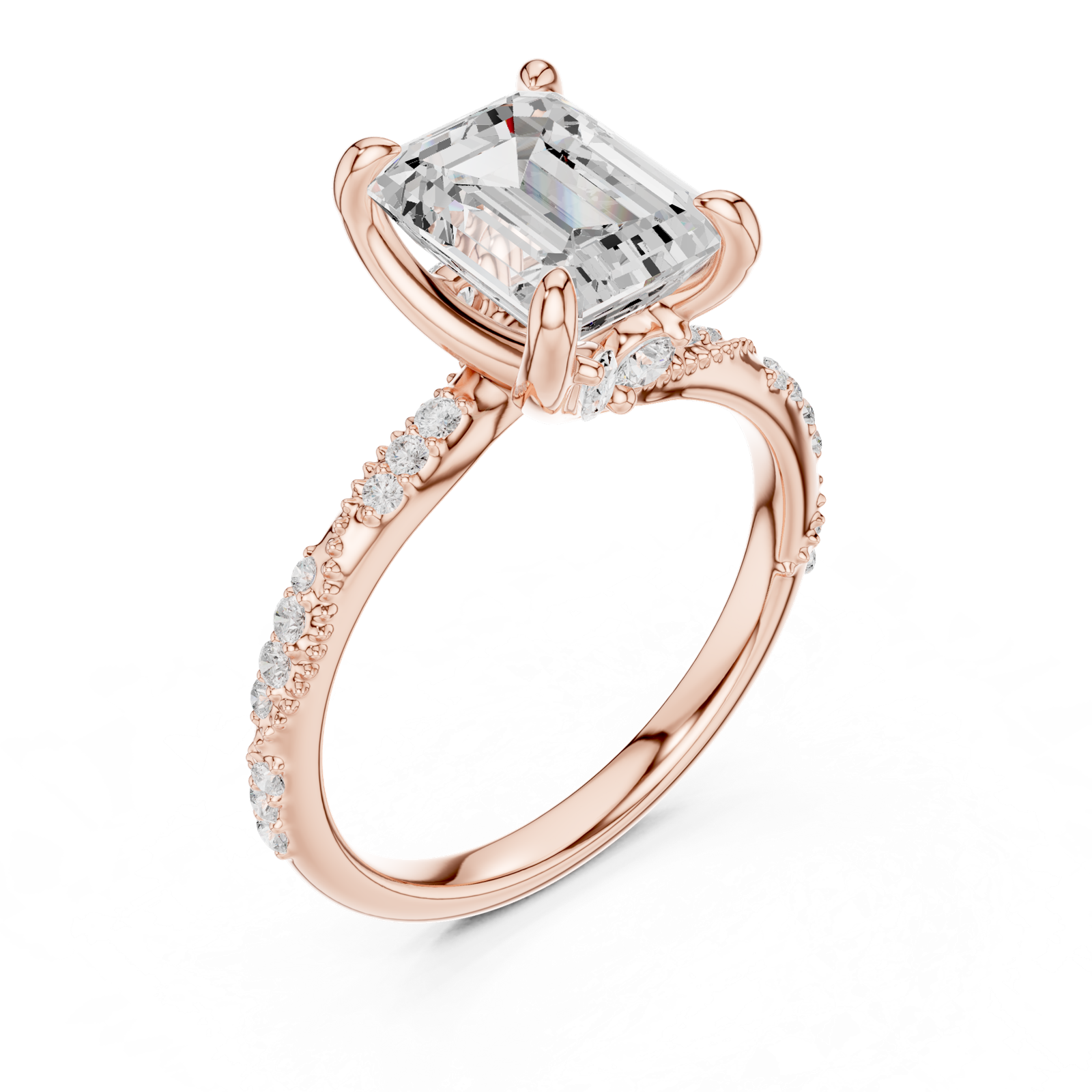 Gold Ring DDLR-898, Rose Gold, view 2