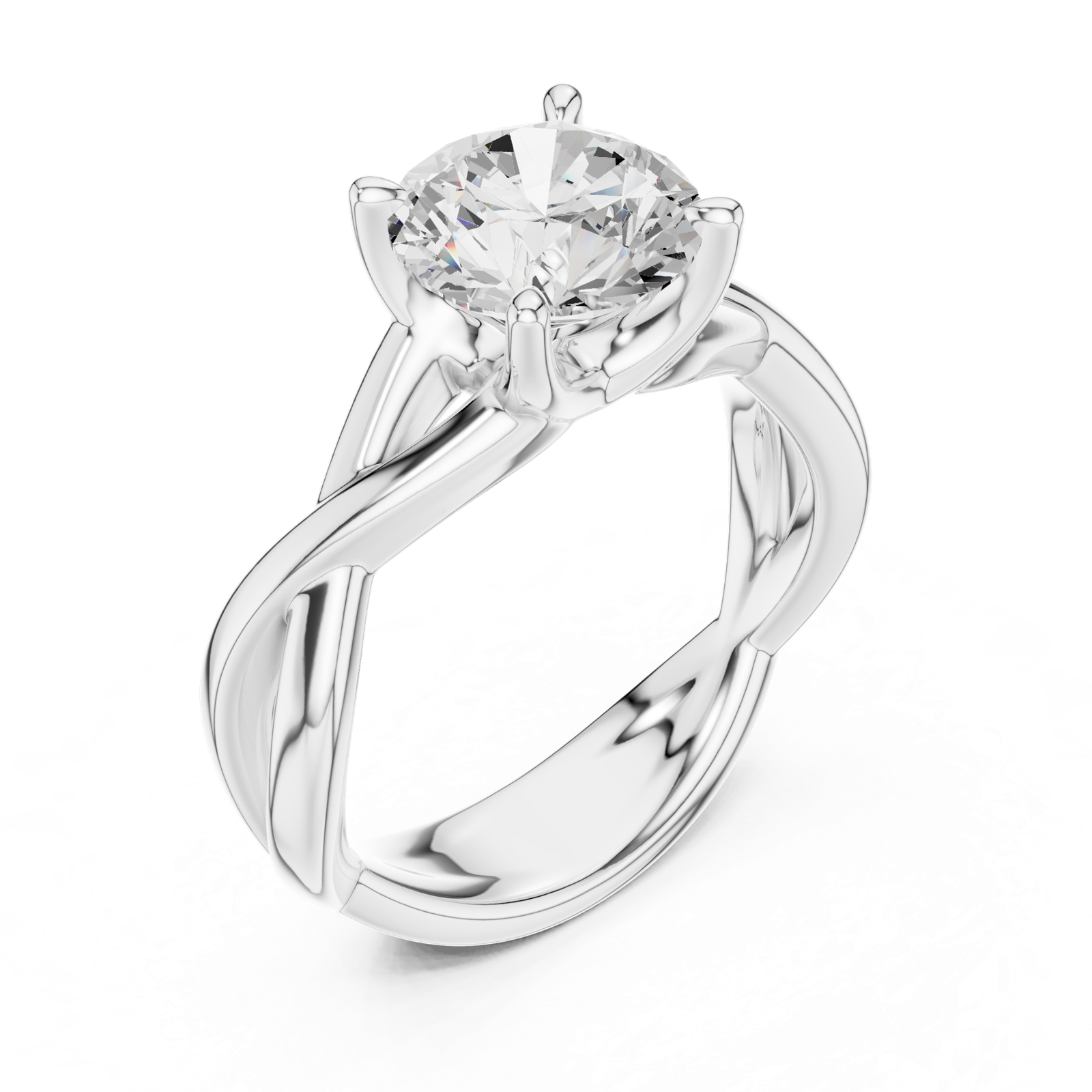 Gold Ring DDLR-872, White Gold, view 2