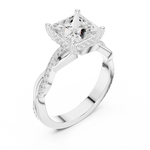 Gold Ring DDLR-883, White Gold, view 2