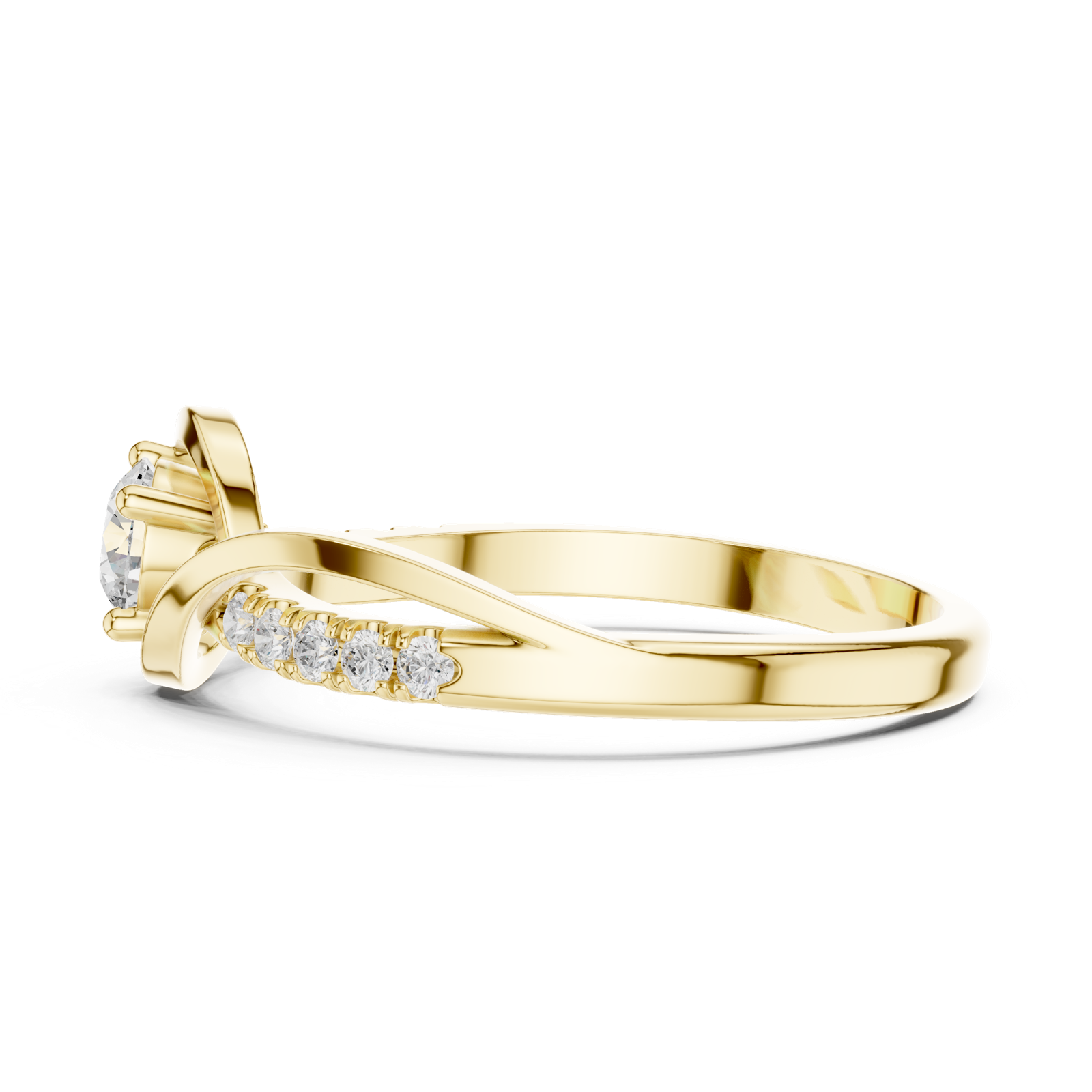 Gold Ring DDLR-836, Yellow Gold, view 3