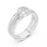Gold Ring 12-10060@L, White Gold, view 2
