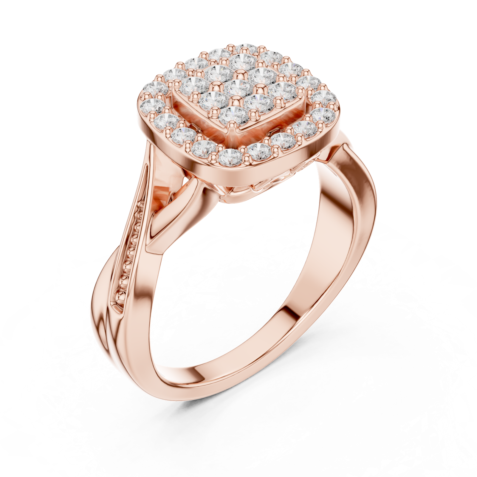 Gold Ring SBWR(13), Rose Gold, view 2