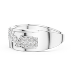 Gold Ring LR-01 (50), White Gold, view 3