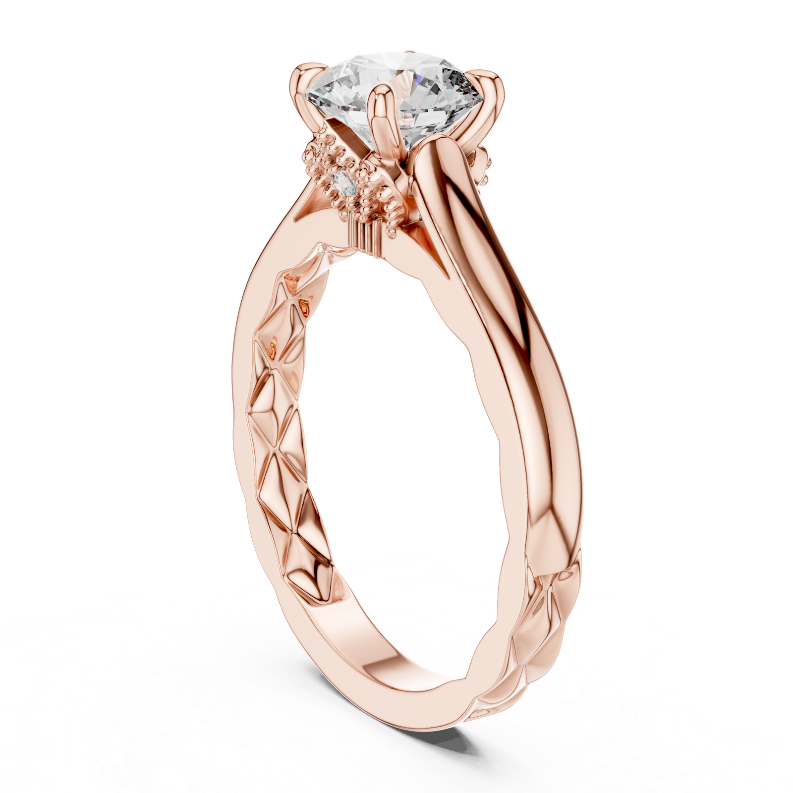 Gold Ring LR-0044, Rose Gold, view 1