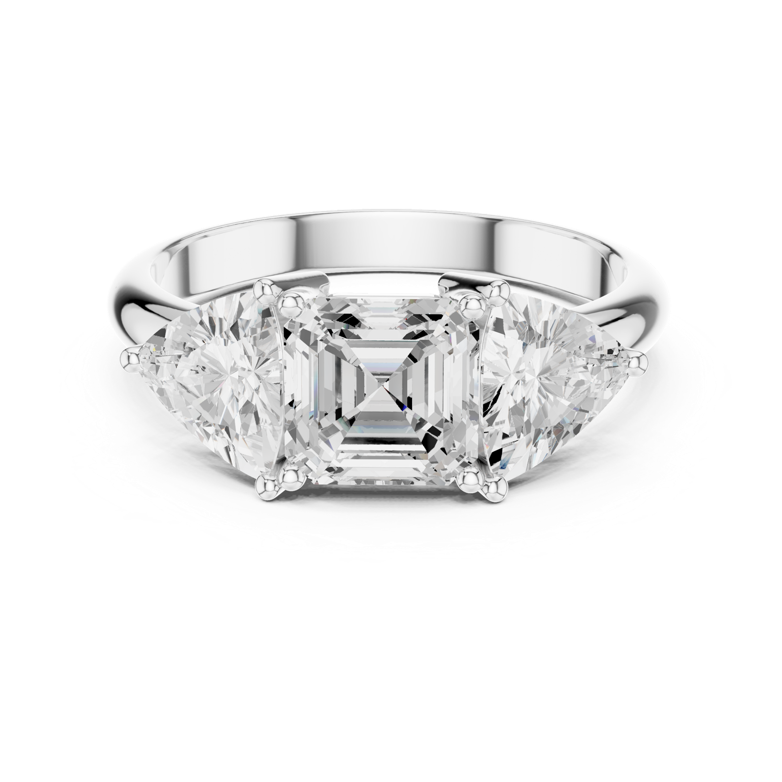 Gold Ring DDLR-1116, White Gold, view 4