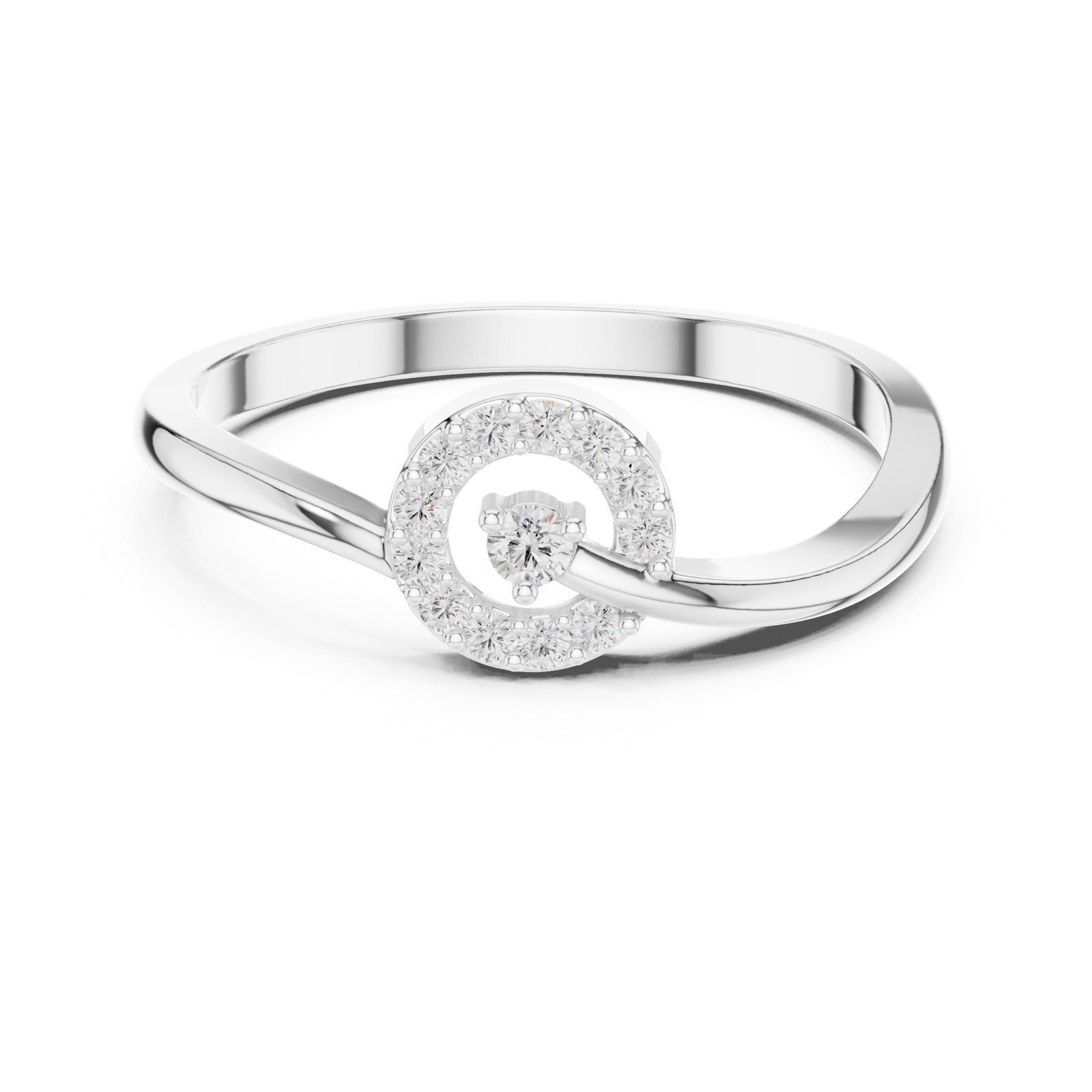 Gold Ring HLR-78, White Gold