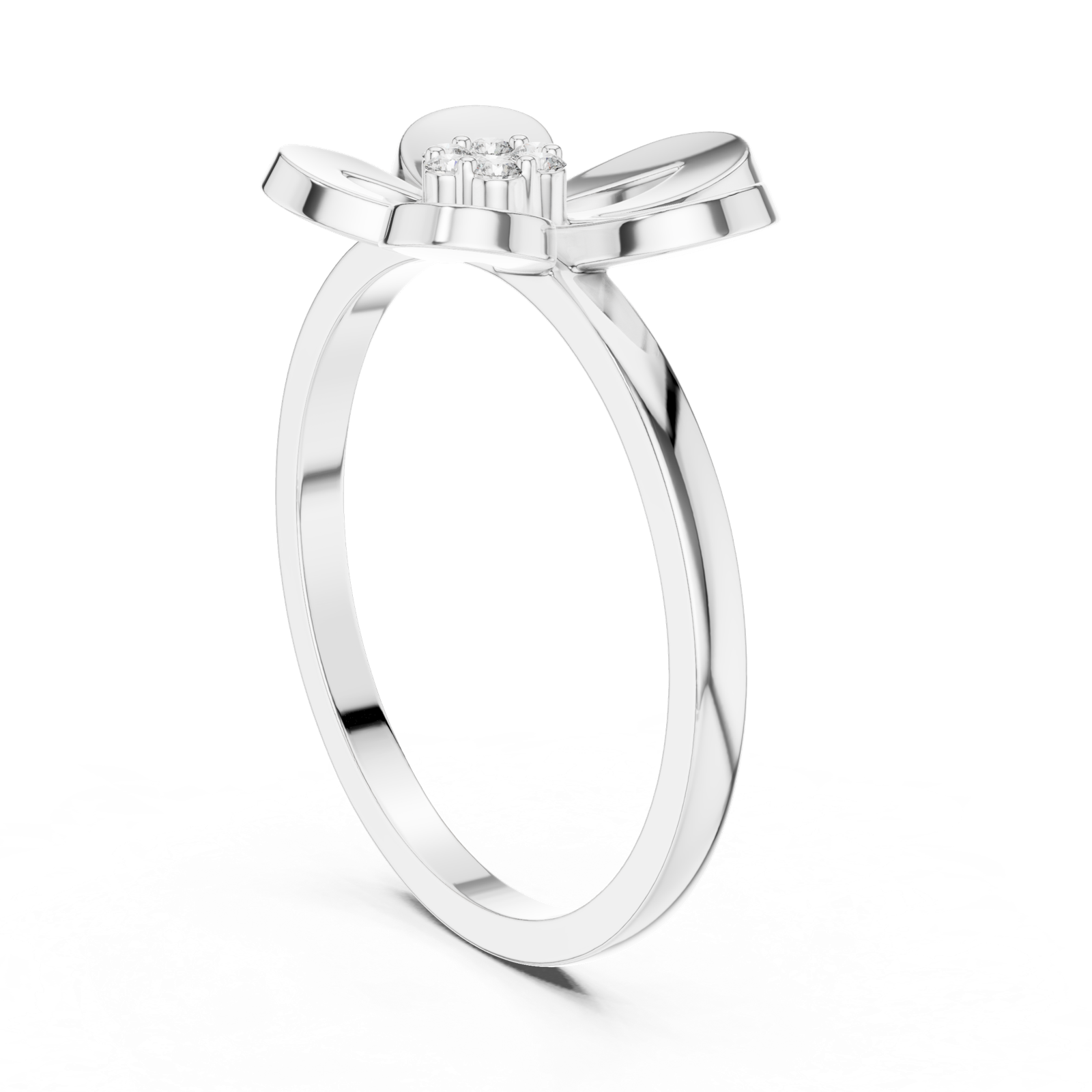 Gold Ring DR-6202, White Gold, view 1