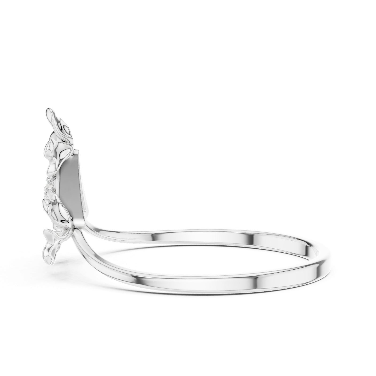 Gold Ring 1 (201), White Gold, view 3