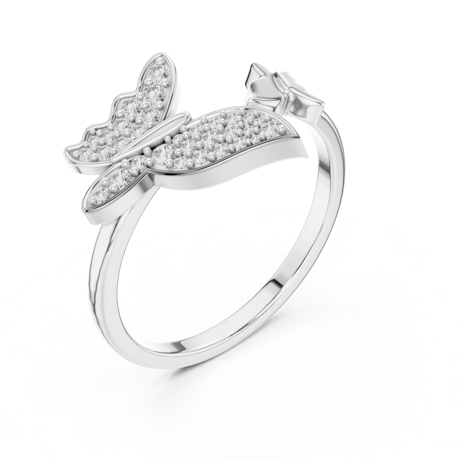 Gold Ring 12-10024@L, White Gold, view 2