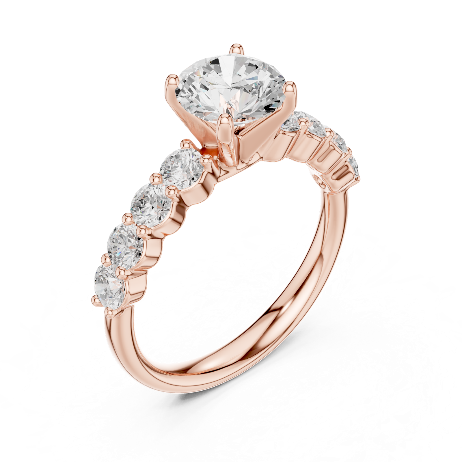 Gold Ring DDLR-642, Rose Gold, view 2