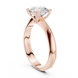 Gold Jewelry L36-8, Round center stone, Rose Gold, view 1