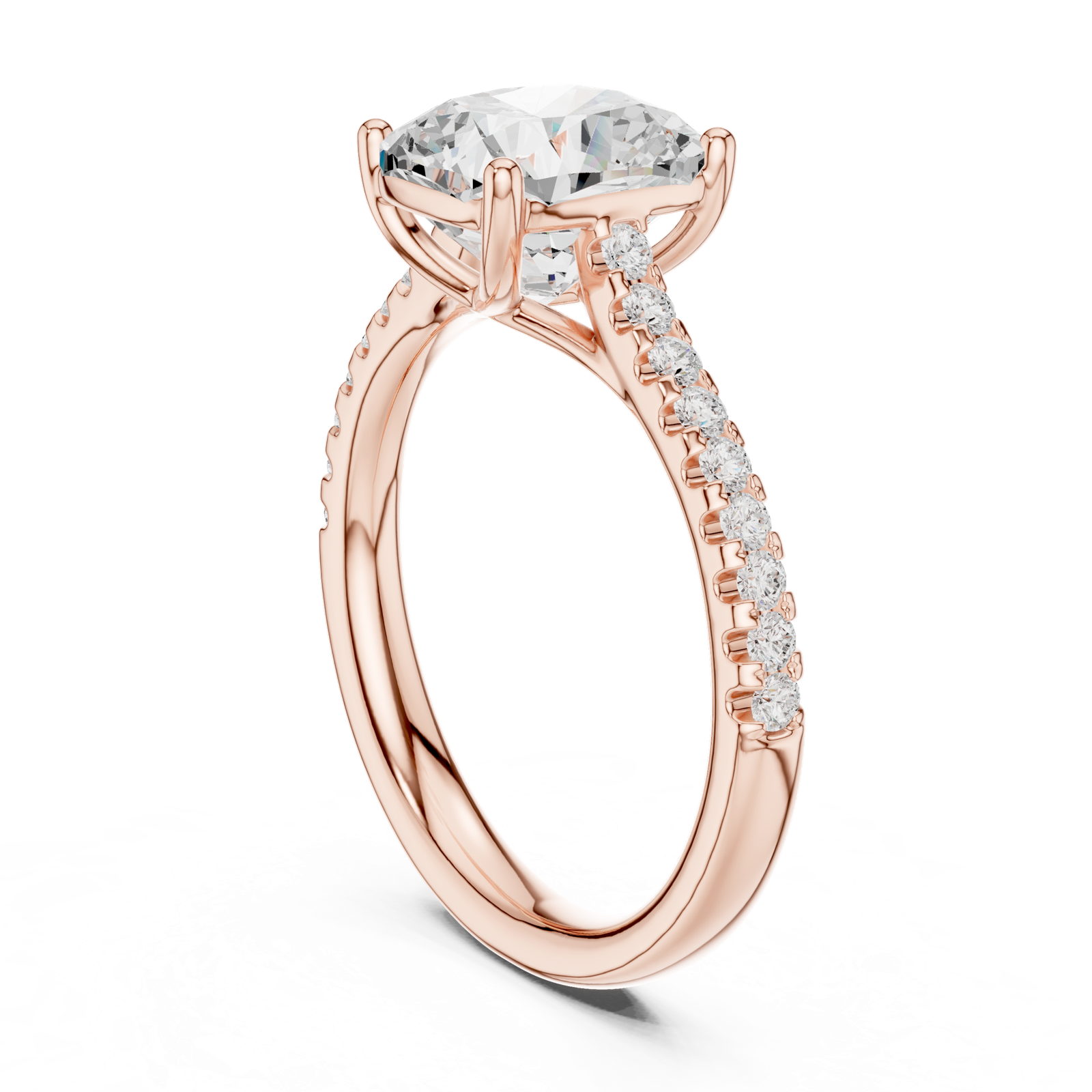 Gold Ring DDLR-728, Rose Gold, view 1