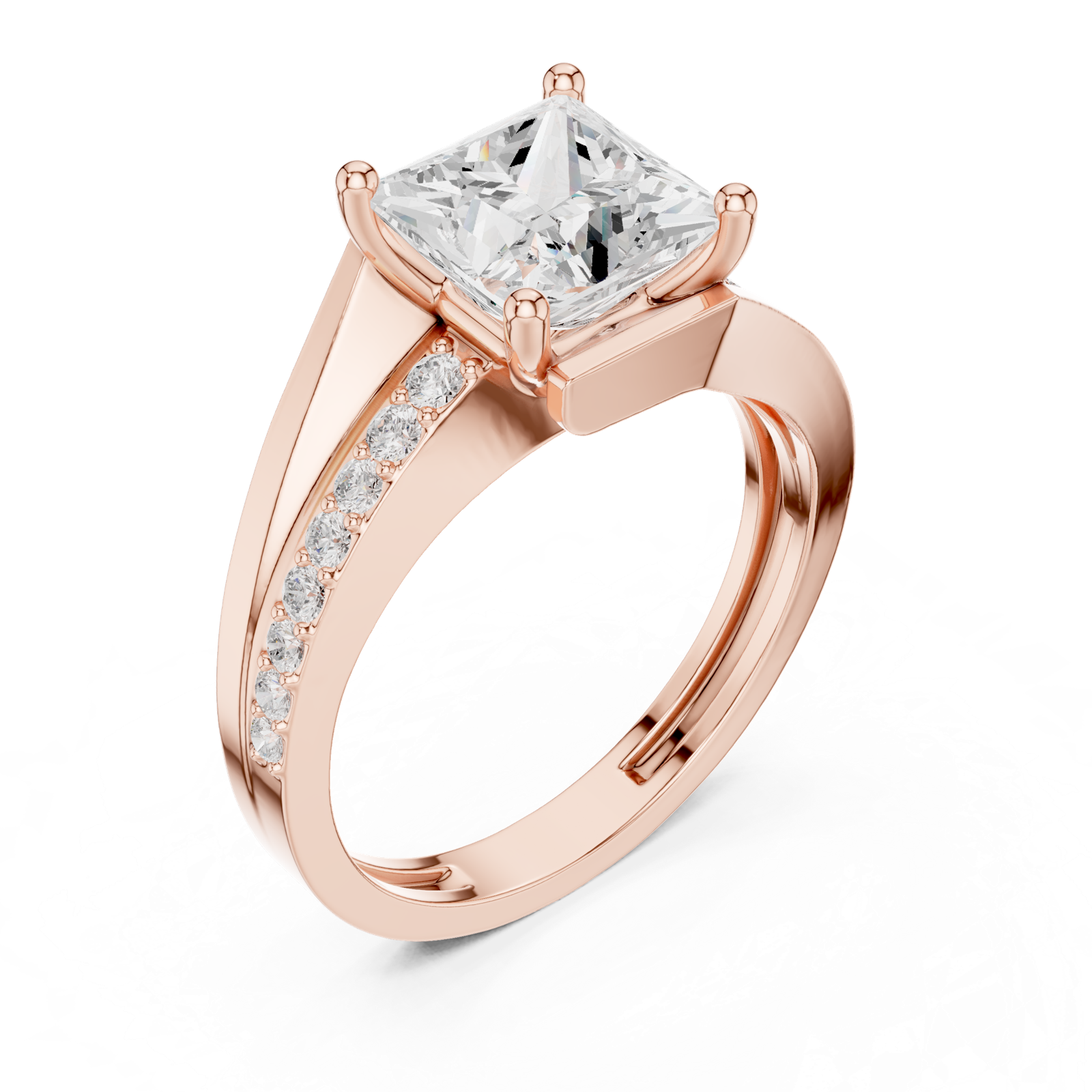 Gold Ring DDLR-395, Rose Gold, view 2