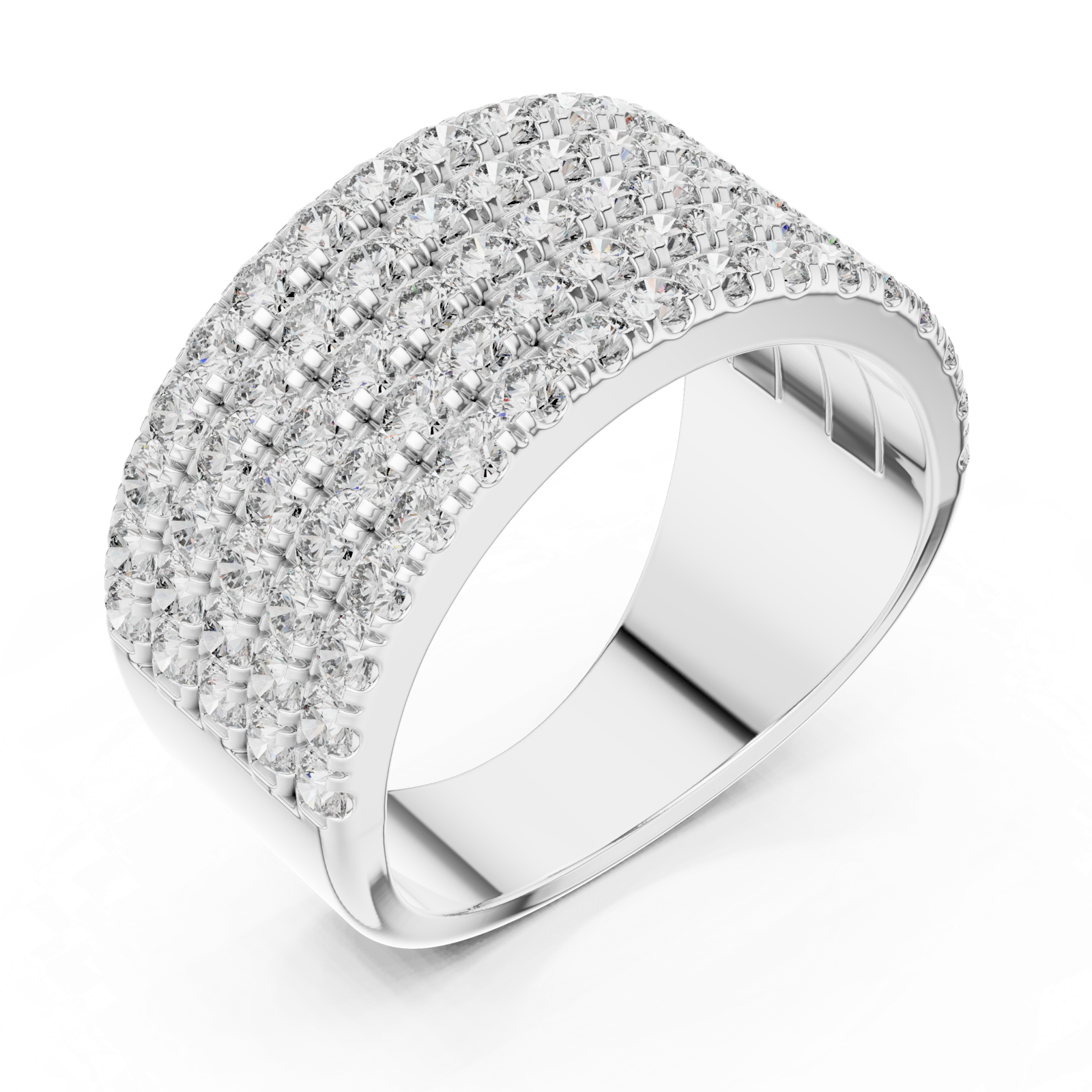 Gold Ring L03-03, White Gold, view 2