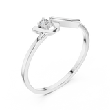 Gold Ring DR-6178, White Gold, view 2