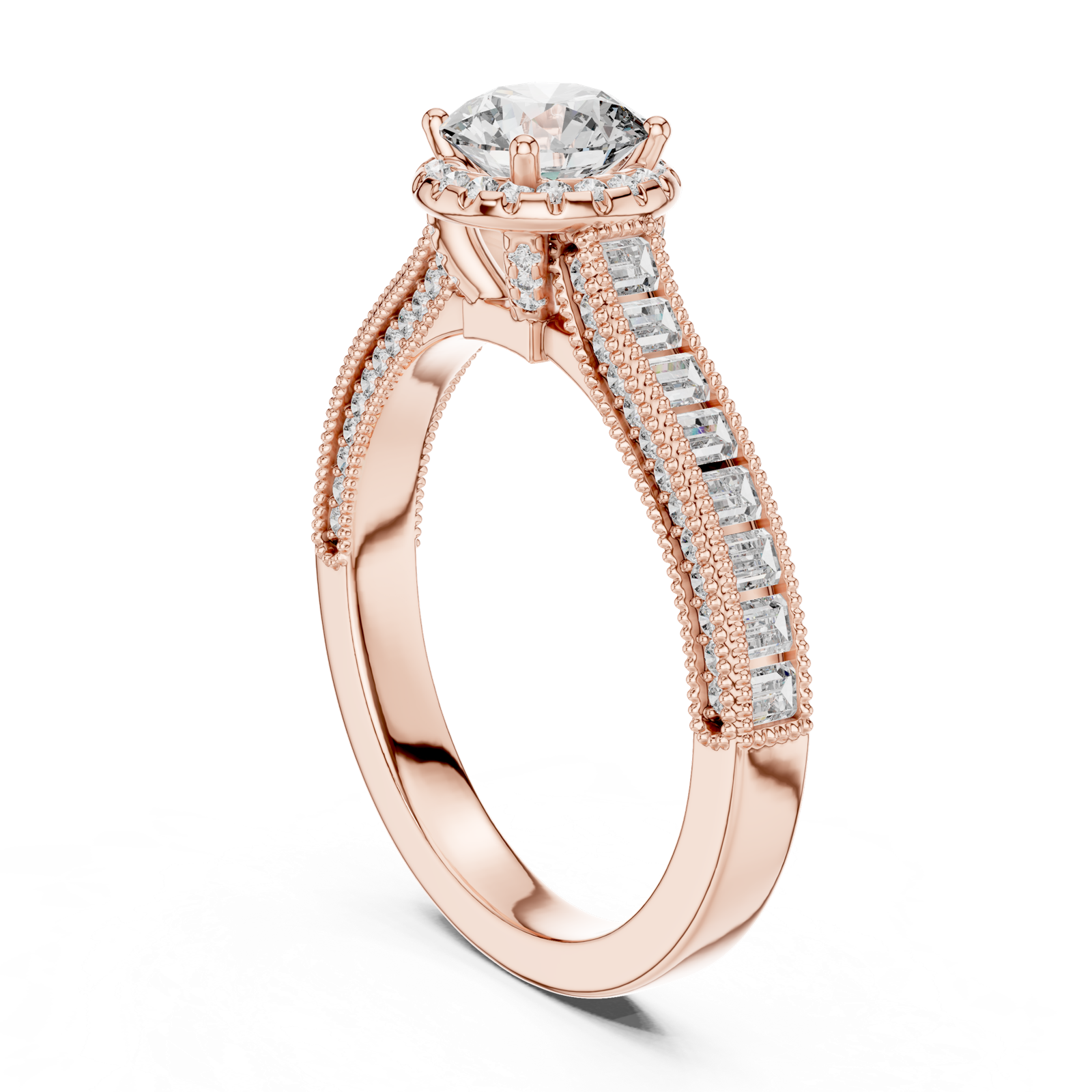 Gold Ring LR-0206, Rose Gold, view 1