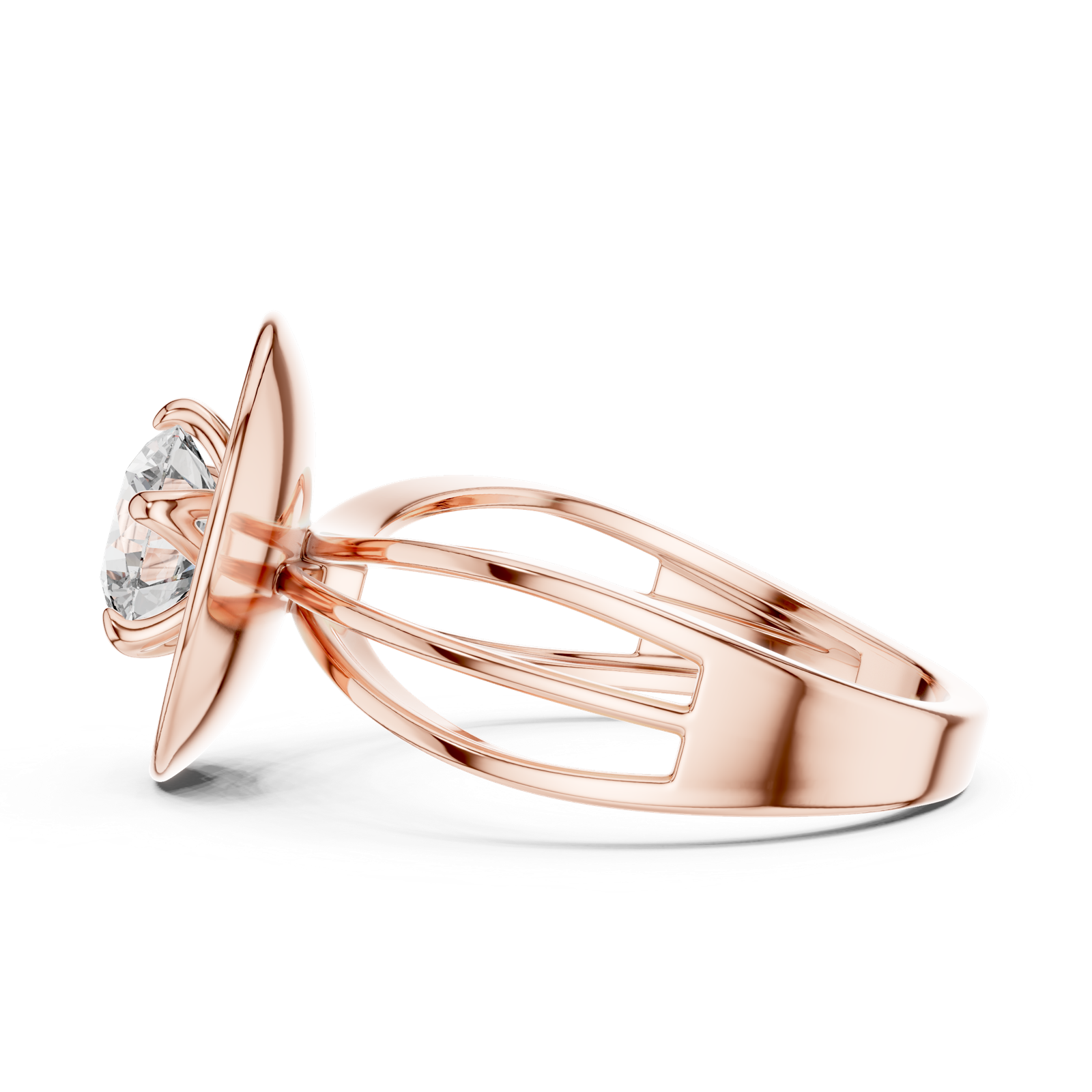 Gold Ring LR-0096, Rose Gold, view 3