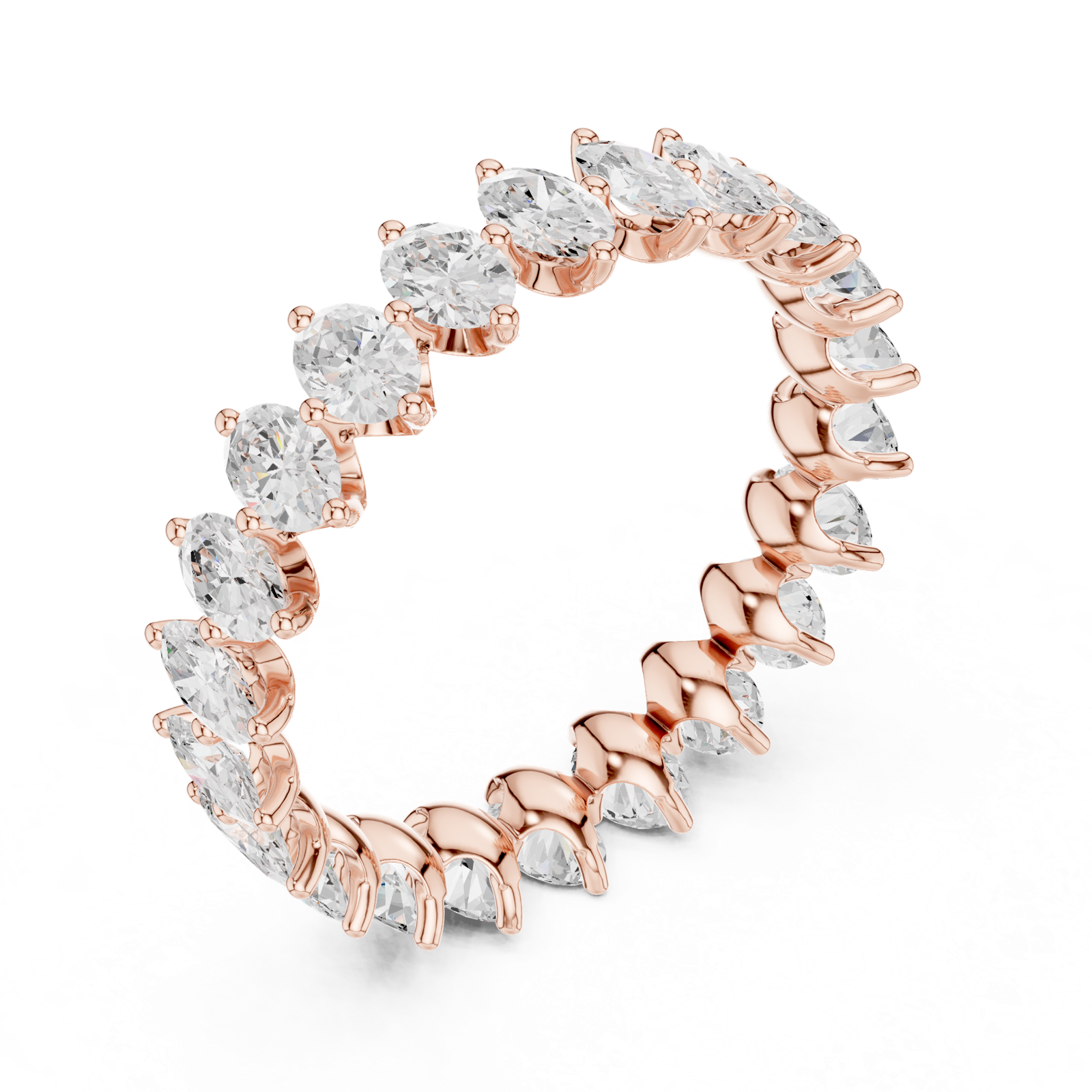 Gold Ring DDLR-374, Rose Gold, view 2