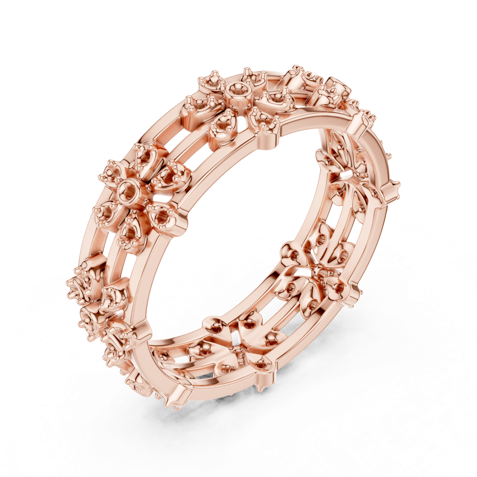 Gold Ring R37, Rose Gold, view 2