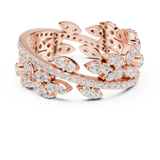 Gold Ring r45, Rose Gold, view 4